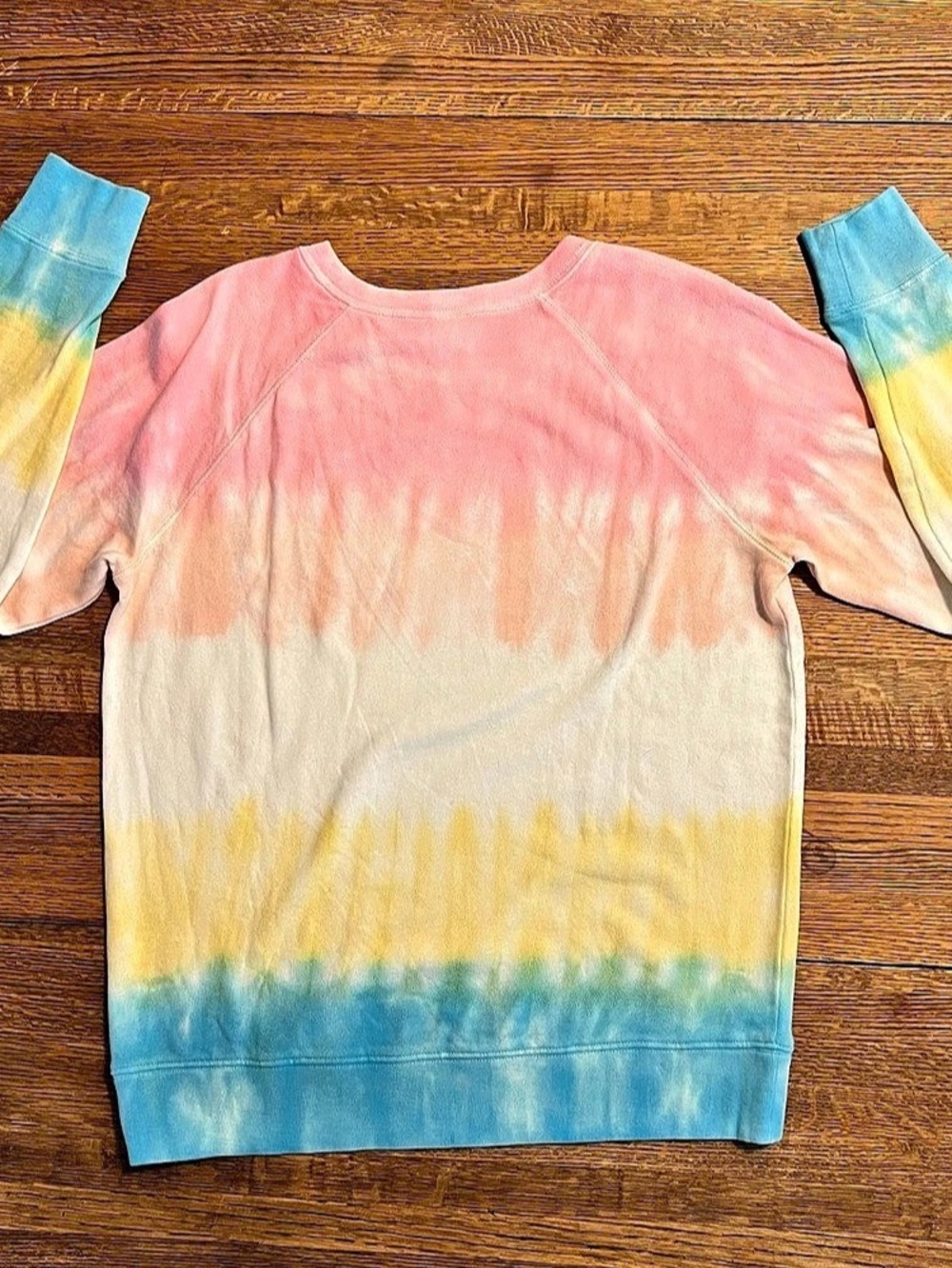 Old Navy Vintage Crew Sweatshirt Tie-Dye Crewneck Pink & Blue Small